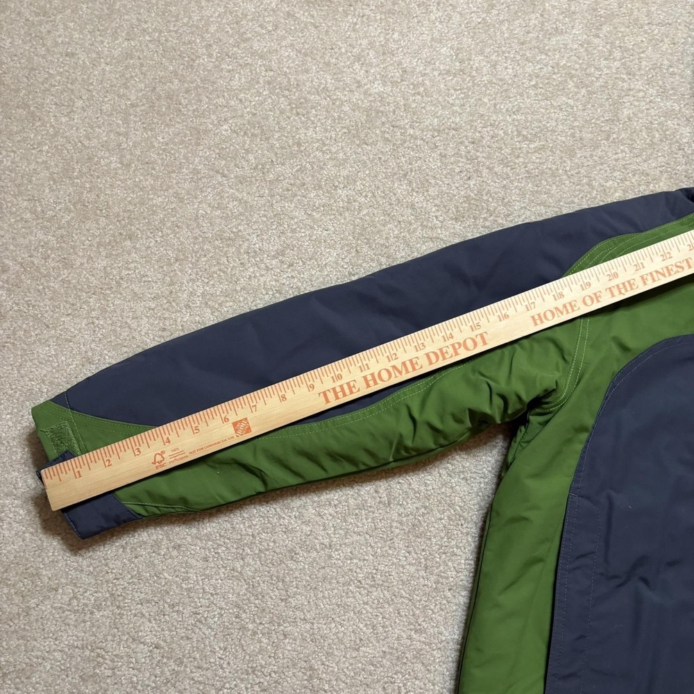 L.L.Bean Jacket Boys Large 14-16 Gray Green Fleece Lined Hooded Ski Snow Winter - Picture 8 of 16